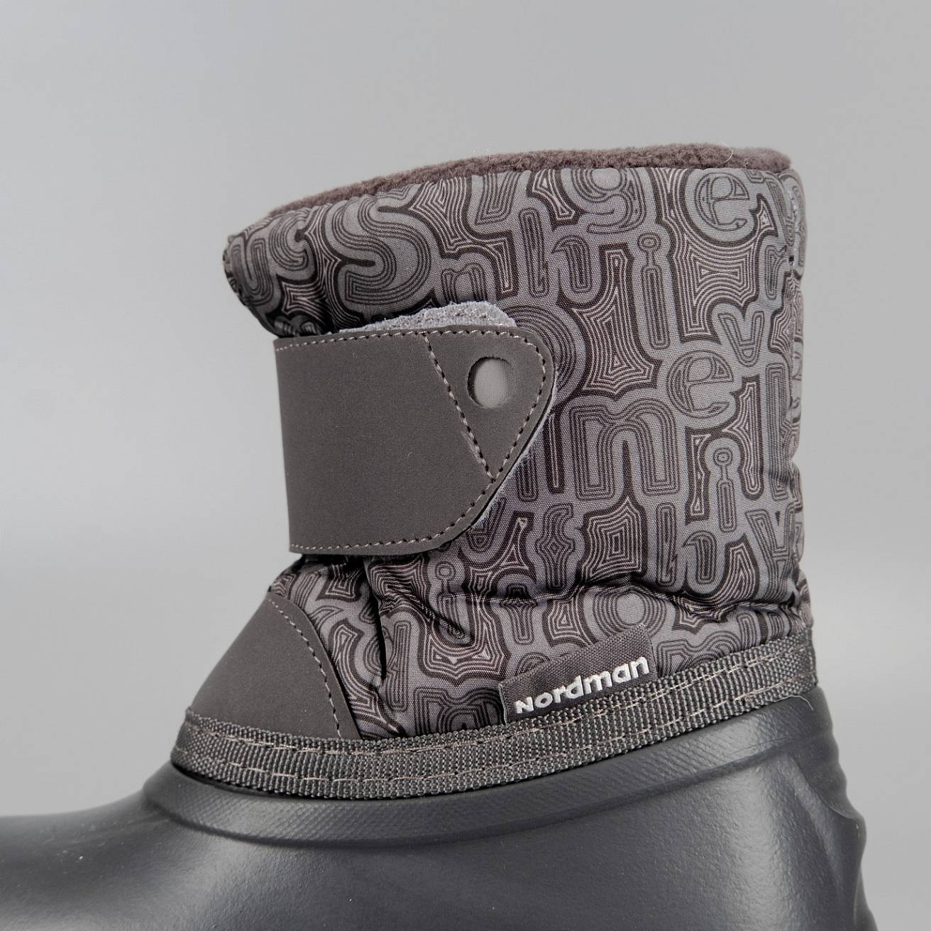 Сноубутсы Nordman Joy из ЭВА на липучке серые с серой подошвой - фото 7