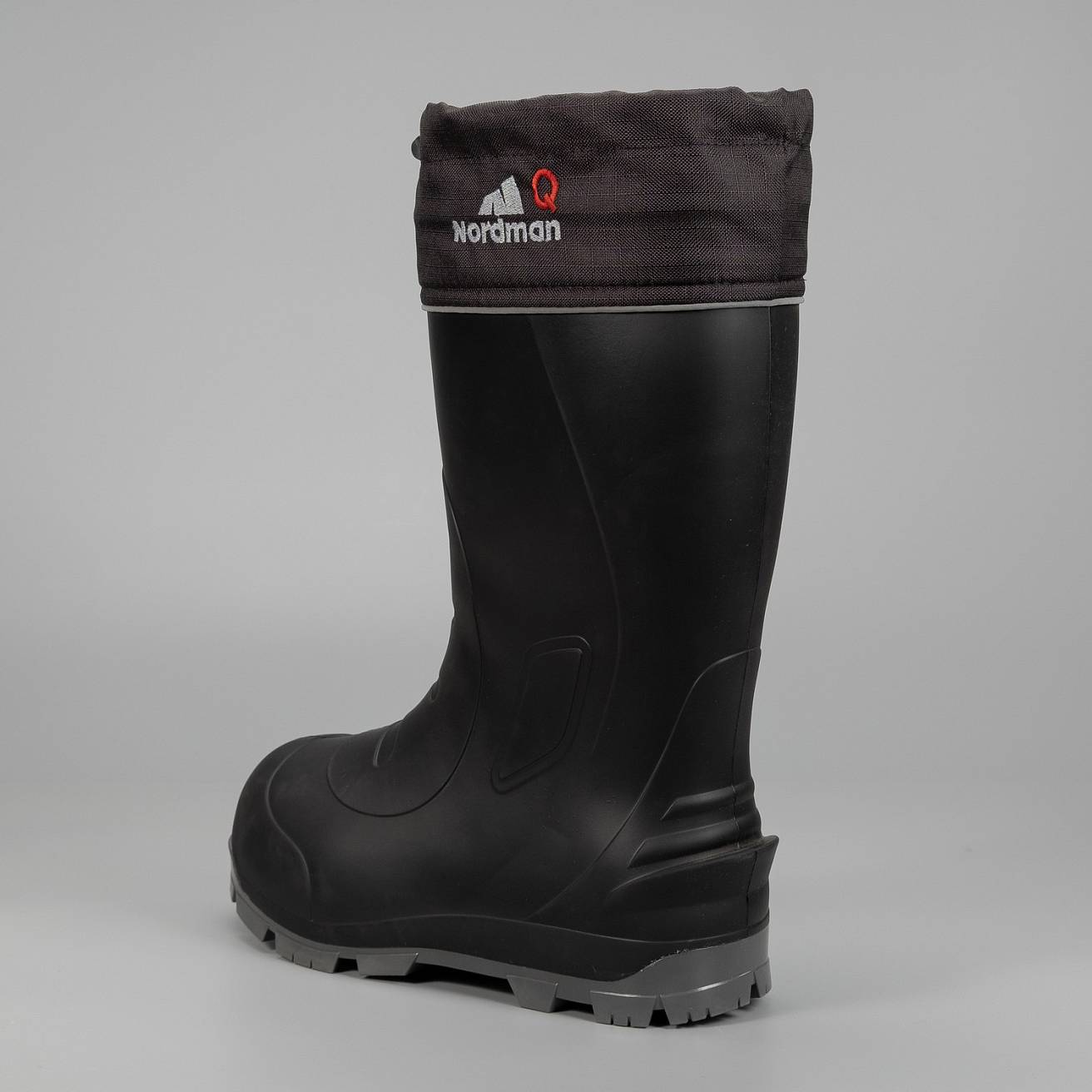 Сапоги Nordman Quaddro с защищенной подошвой ТЭП с шипами и меховым вкладышем до -50С черные с серым - фото 5