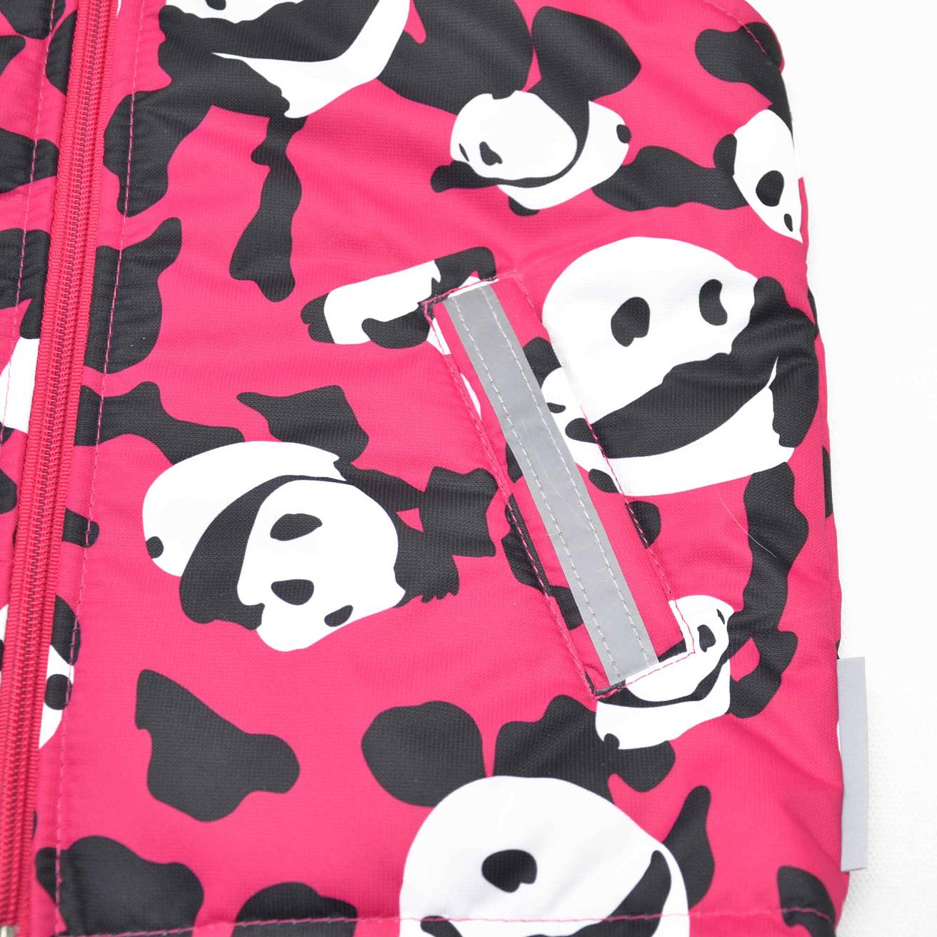 Жилетка с капюшоном фуксия панды - фото 5