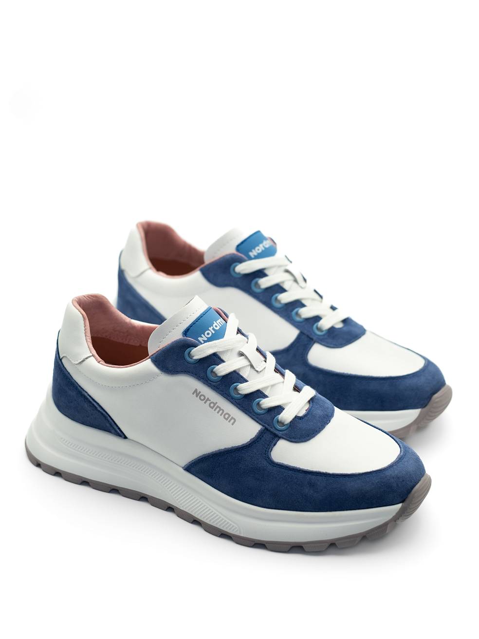 Кроссовки Nordman женские белые с синим - фото 1