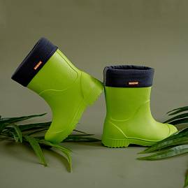 Фото Сапоги детские Nordman Jet со съемным флисовым утеплителем лайм