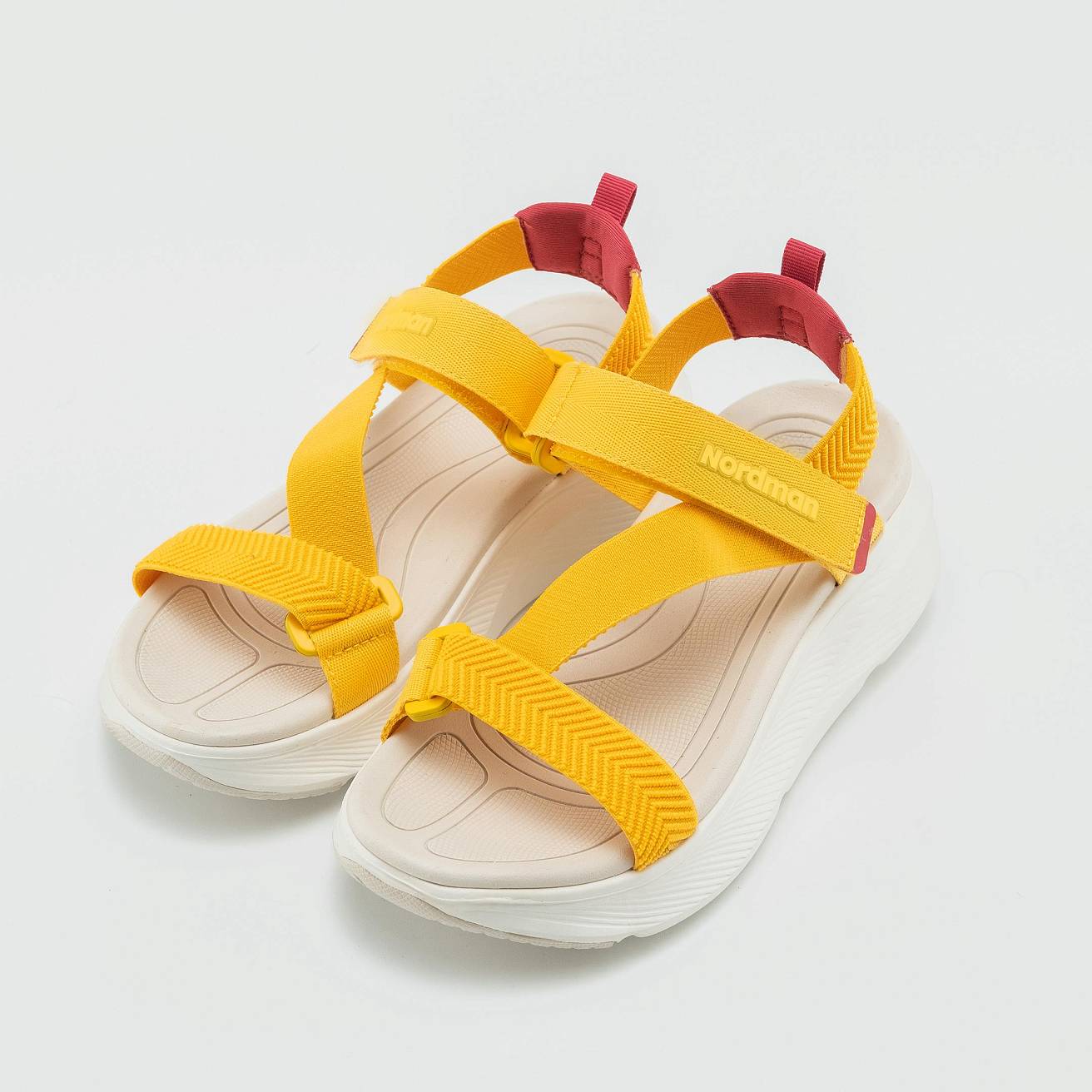 Nordman сандалии женские летние красно-жёлтые - фото 3