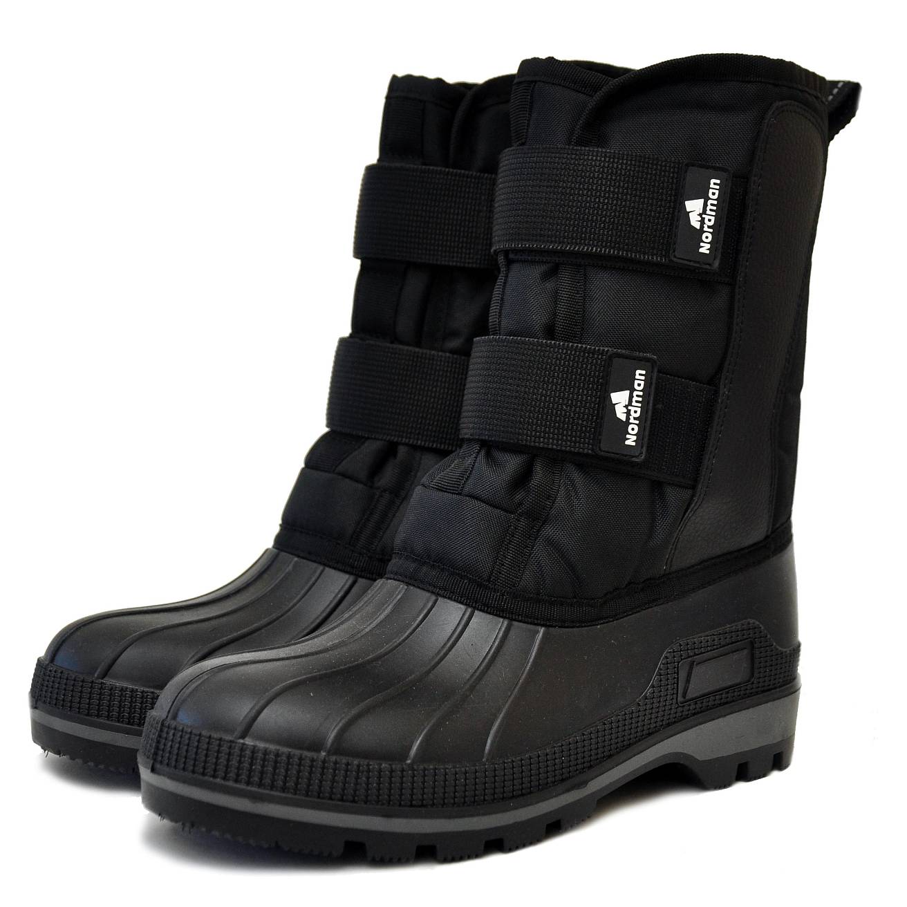 Сноубутсы Nordman Kraft  утепленные из ТЭП на липучках черные - фото 1