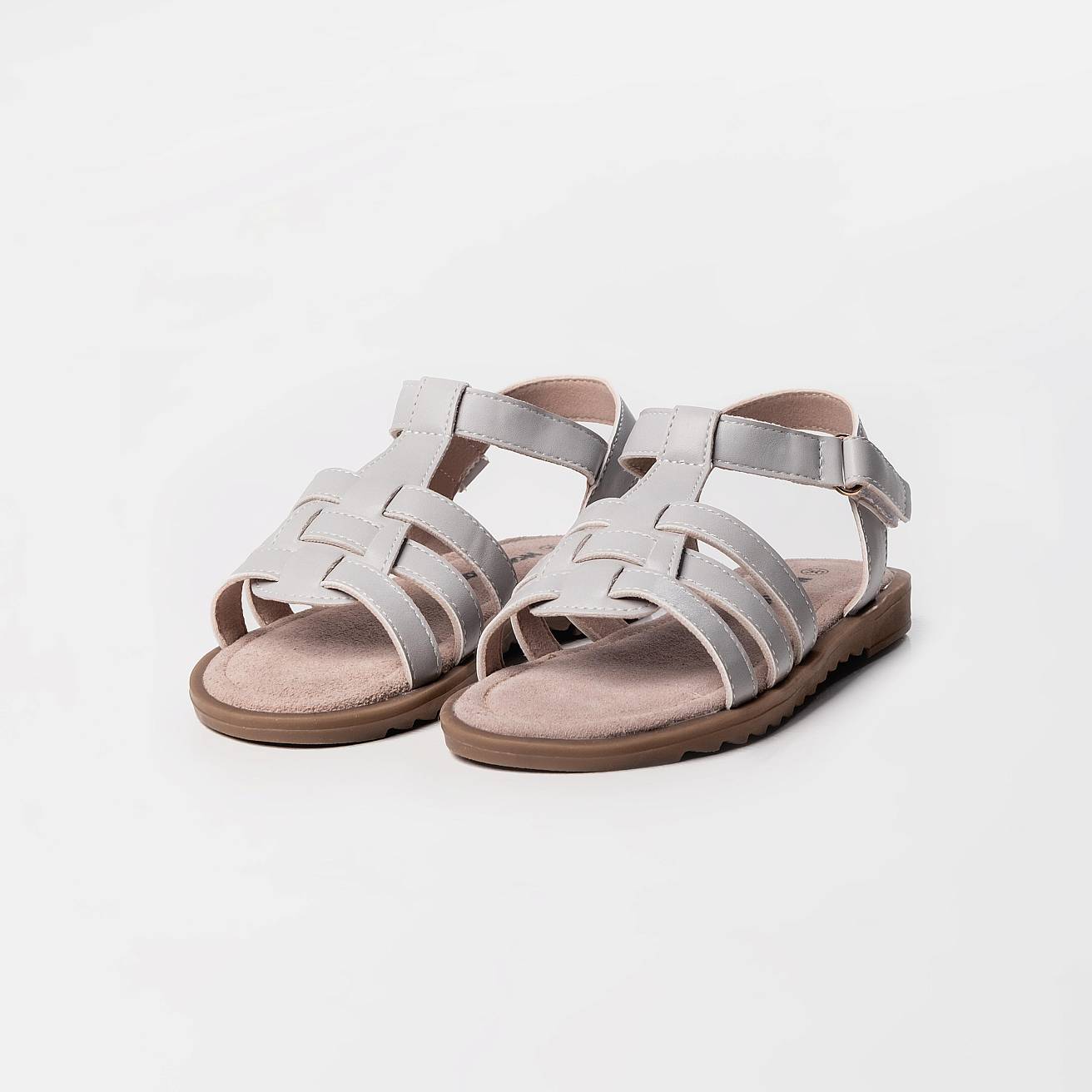 Босоножки детские летние серые - фото 3