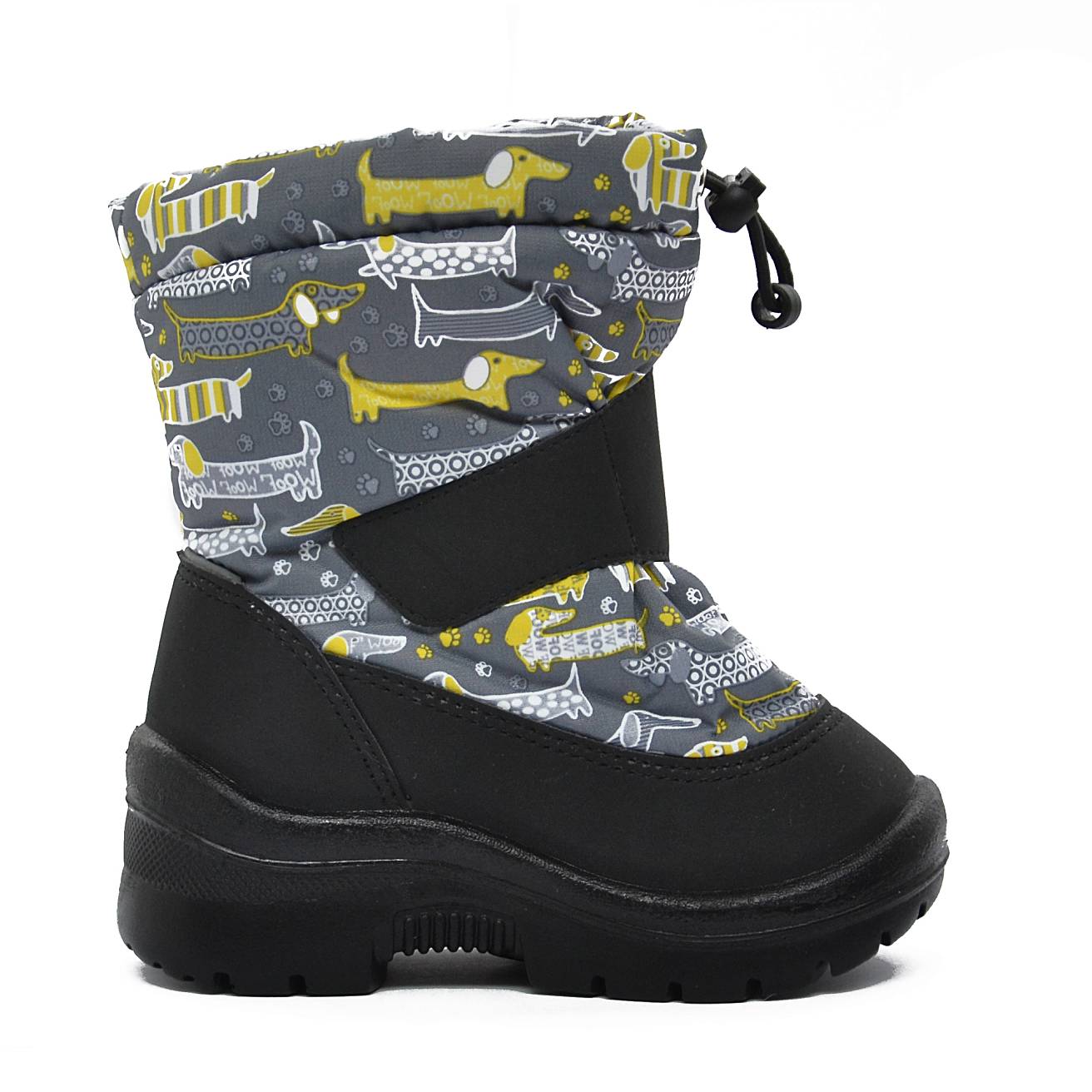 Зимние детские сапоги Nordman Mini на затяжке серые BADGER DOGS - фото 5