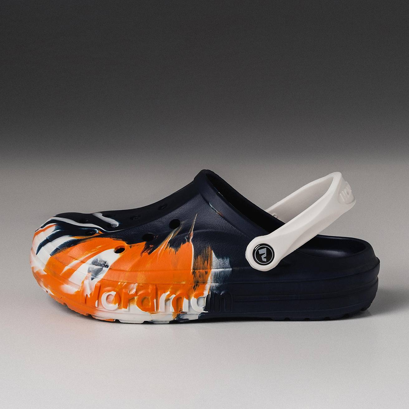 Сабо из ЭВА Nordman Shark цвет синий с модуляцией бело-оранжевой - фото 6