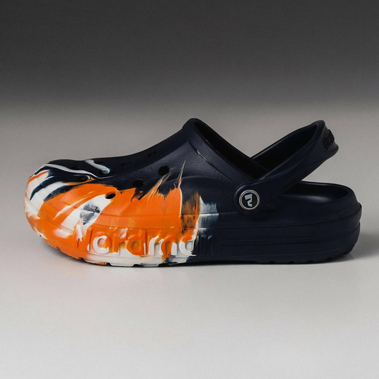 Сабо из ЭВА Nordman Shark цвет синий с модуляцией белый,.оранжевый - фото 2