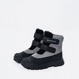 Ботинки Nordman зимние на двух липучках цвет серый