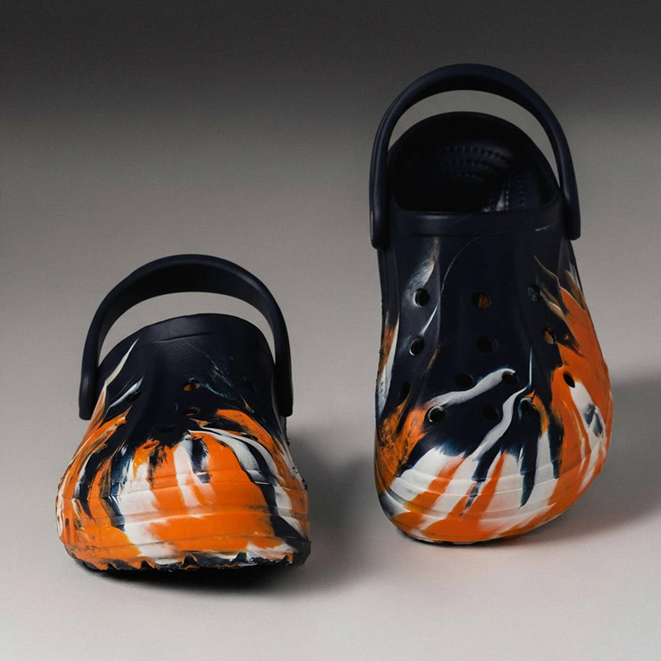 Сабо из ЭВА Nordman Shark цвет синий с модуляцией белый,.оранжевый - фото 3