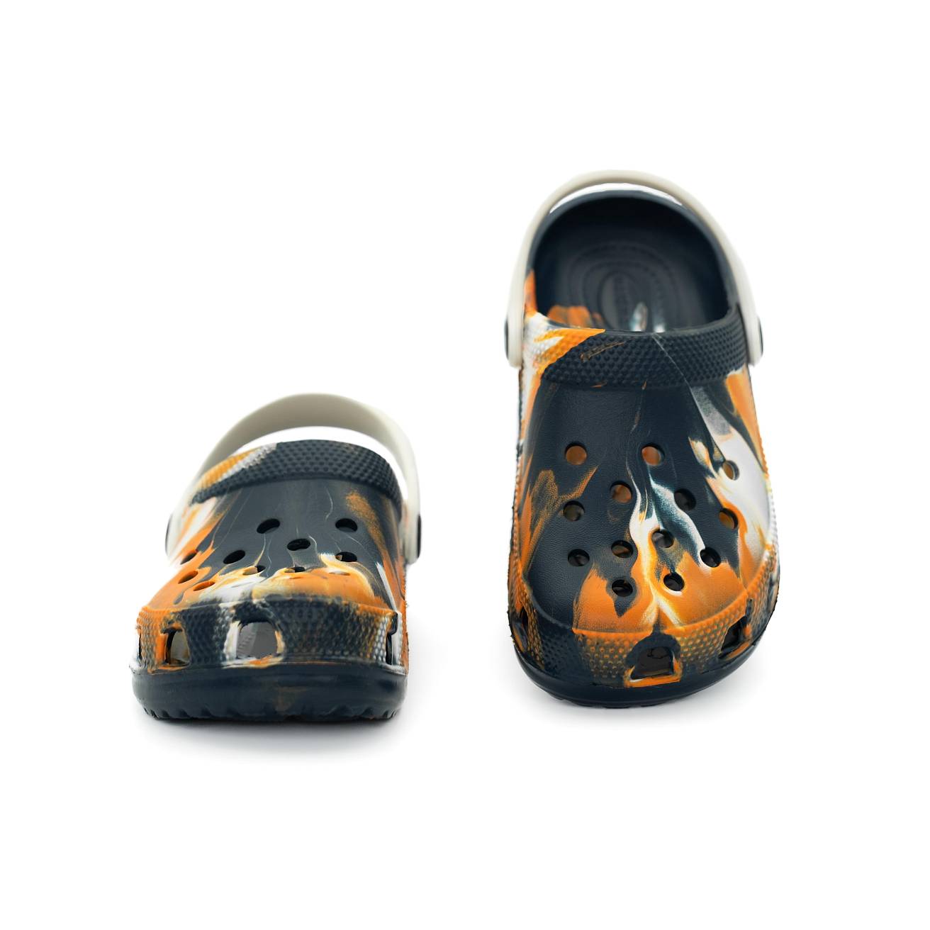 Сабо из ЭВА Nordman Schlöps синие с модуляцией бело-оранжевой - фото 6